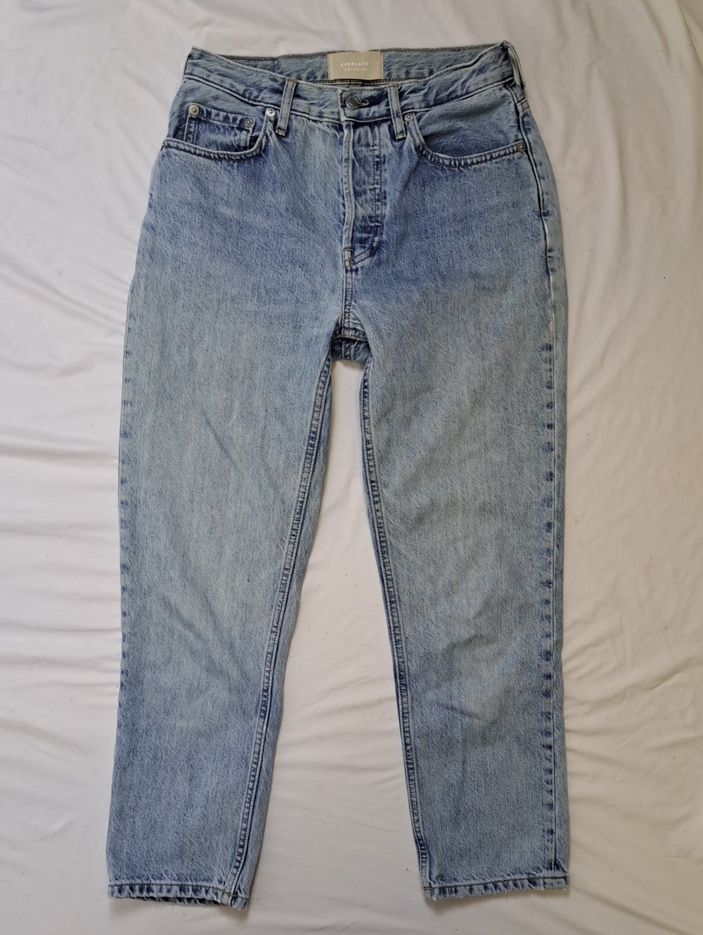 Everlane The 90s Cheeky Jean Light Vintage Wash Size 26 Crop 100% Organic Cotton